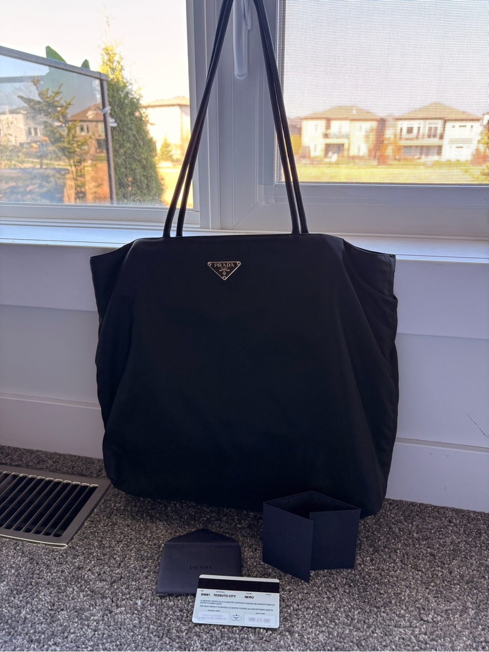 Prada tessuto nylon large tote